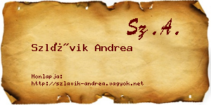 Szlávik Andrea névjegykártya