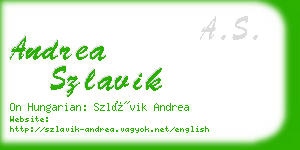 andrea szlavik business card